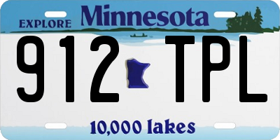 MN license plate 912TPL