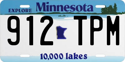 MN license plate 912TPM