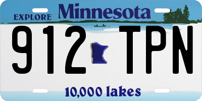 MN license plate 912TPN
