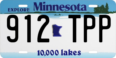 MN license plate 912TPP