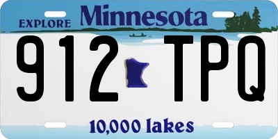 MN license plate 912TPQ