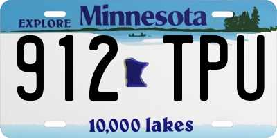 MN license plate 912TPU
