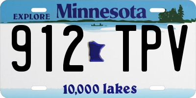 MN license plate 912TPV