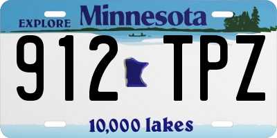 MN license plate 912TPZ