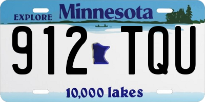 MN license plate 912TQU