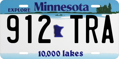 MN license plate 912TRA