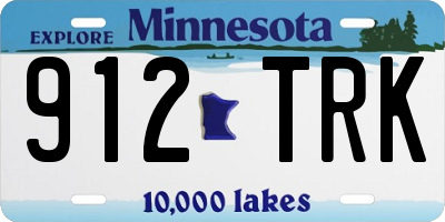 MN license plate 912TRK