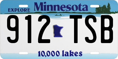 MN license plate 912TSB