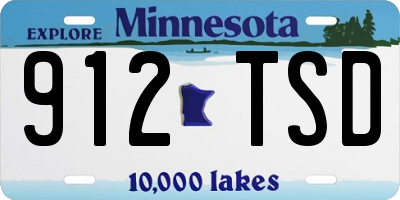 MN license plate 912TSD