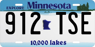MN license plate 912TSE