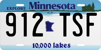 MN license plate 912TSF