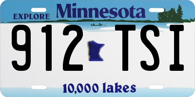 MN license plate 912TSI