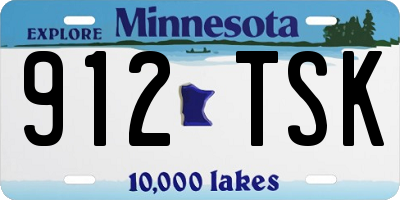 MN license plate 912TSK