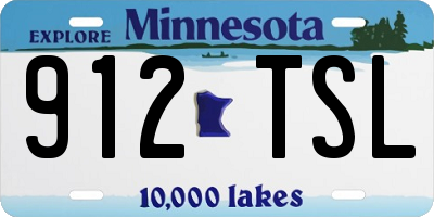 MN license plate 912TSL