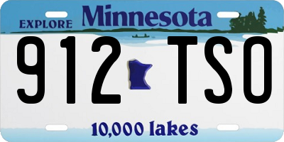 MN license plate 912TSO