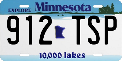MN license plate 912TSP