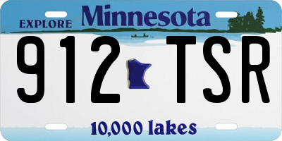 MN license plate 912TSR