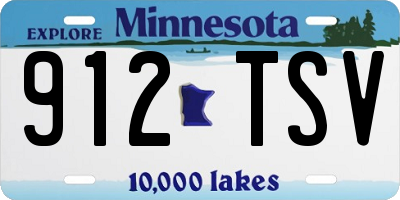 MN license plate 912TSV