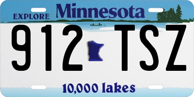 MN license plate 912TSZ