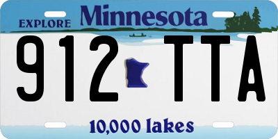 MN license plate 912TTA