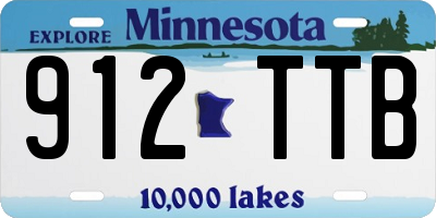 MN license plate 912TTB
