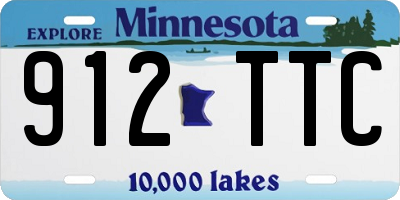 MN license plate 912TTC