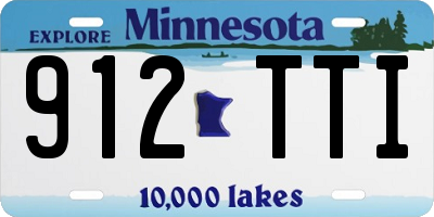 MN license plate 912TTI