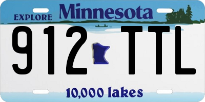MN license plate 912TTL