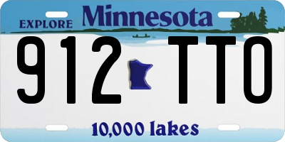 MN license plate 912TTO