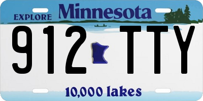 MN license plate 912TTY