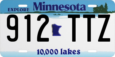 MN license plate 912TTZ