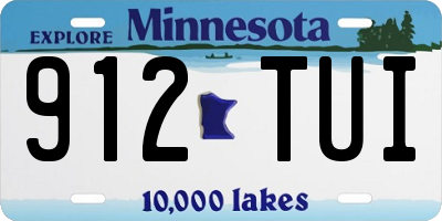 MN license plate 912TUI