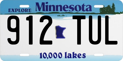 MN license plate 912TUL
