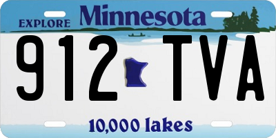 MN license plate 912TVA