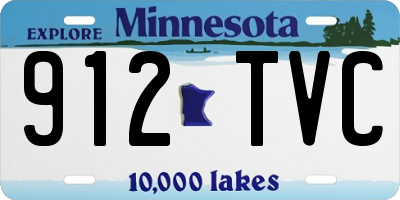 MN license plate 912TVC