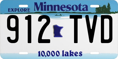 MN license plate 912TVD