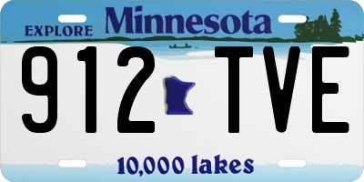 MN license plate 912TVE