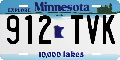 MN license plate 912TVK
