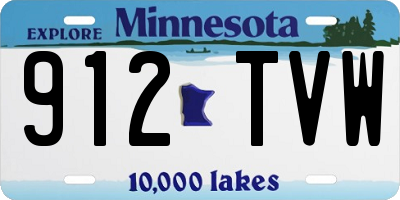 MN license plate 912TVW