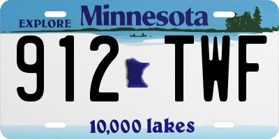 MN license plate 912TWF