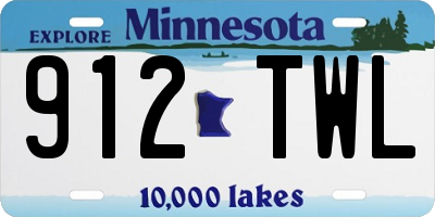 MN license plate 912TWL