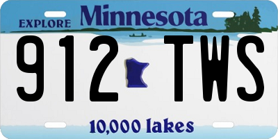 MN license plate 912TWS