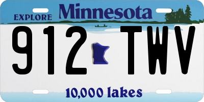 MN license plate 912TWV