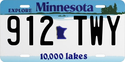 MN license plate 912TWY