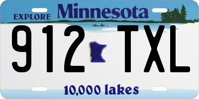 MN license plate 912TXL