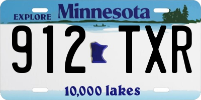 MN license plate 912TXR