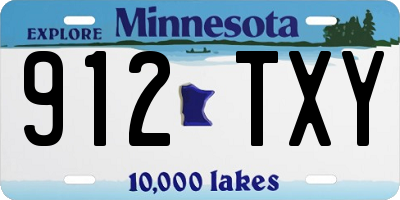 MN license plate 912TXY