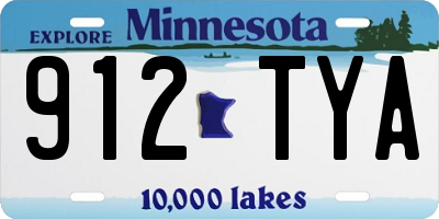 MN license plate 912TYA