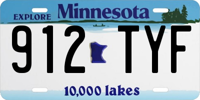 MN license plate 912TYF