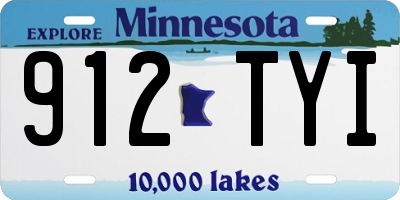 MN license plate 912TYI